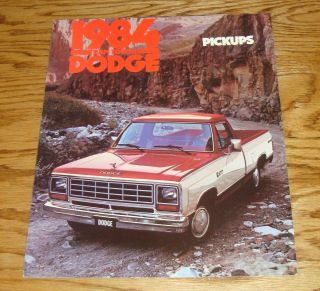 1984 Dodge Ram Pickup Deluxe Sales Brochure 84 Truck D150 D350 4wd