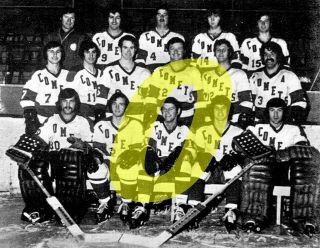 1972 - 73 Clinton Comets Ehl Reprint Hockey Team Photo
