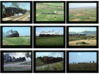 15 Steam Railway Slides - Greece - 1980 -