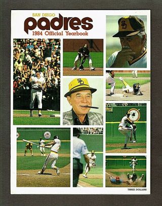 1984 San Diego Padres Yearbook; All Pictures Are In Color Dick Williams Hof