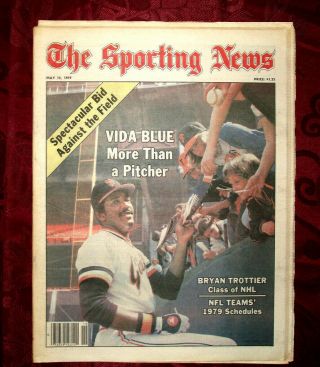 Sporting News Newspaper May 12 1979 Vida Blue Giants Spectacular Bid