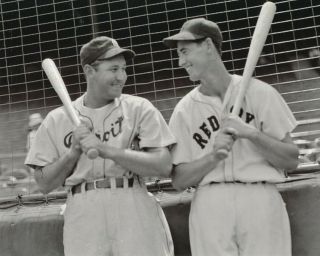Ted Williams Red Sox And Rudy York Tigers 8x10 Photo 1941 All Star Game