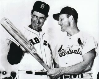 Ted Williams Red Sox And Stan Musial Cardinals 8x10 Photo 1959 All Star Game