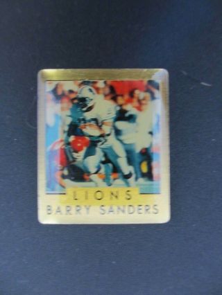 Vintage 1991 Barry Sanders Detroit Lions Nfl Football Lapel Pin