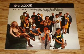 1972 Dodge Full Line Sales Brochure 72 Challenger Charger Demon Dart