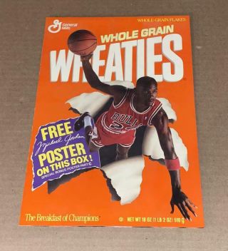 1989 Wheaties Poster (michael Jordan) From Cereal Box (bonus Part C) Bulls