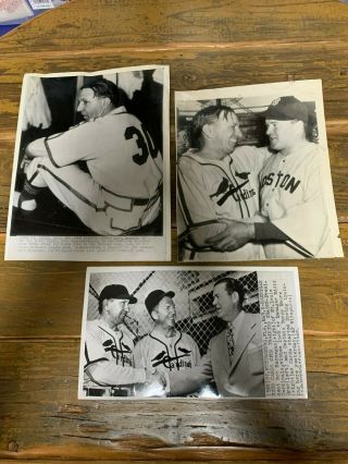 Eddie Dyer 8x10 Photos (3) The Sporting News St.  Louis Cardinals Joe Cronin