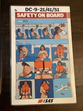 SAS DC9 - 21/41/51 Safety Card 7c 2