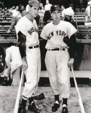 Ted Williams Red Sox And Joe Dimaggio Yankees 8x10 Photo 1947 All Star Game