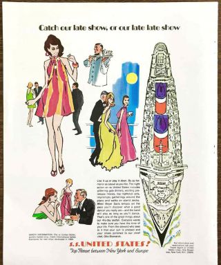 1968 Ss United States Print Ad Catch Our Late Show Or Our Late Late Show