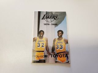 Rs20 Los Angeles Kings/lakers 1979/80 Nhl/nba Pocket Schedule - Toyota