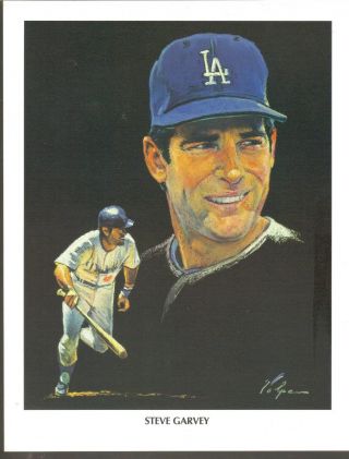 1982 Steve Garvey Los Angeles Dodgers Union Oil Volpe Color Portrait