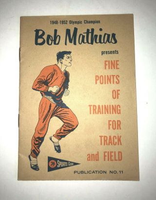 Bob Mathias Pamphlet Adv Union 76 Sports Club Track & Field Olympic 1958