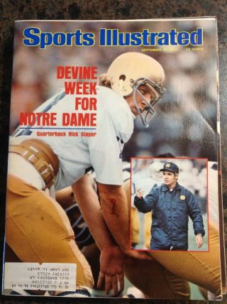 September 29 1975 Rick Slager Notre Dame College Football Sports Illustrated Old