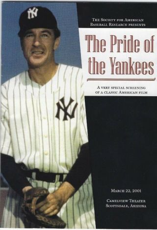 Pride Of The Yankees Movie Program - - Lou Gehrig,  Gary Cooper - Catfish Hunter