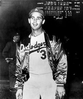 Sandy Koufax After Throwing No Hitter Photo 8x10 Dodgers