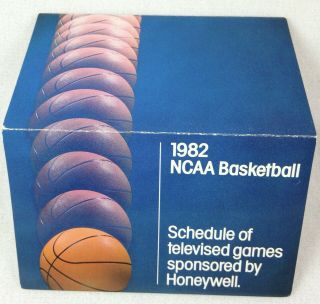 Cbk 1982 Ncaa Basketball Pocket Schedule Of Televised Games - Honeywell