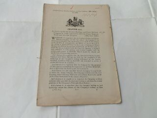 London,  Chatham & Dover Railway Act 1892.  Act Of Parliament Document 1892