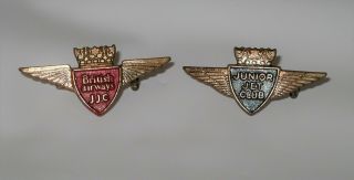 2 Vintage British Airways Junior Jet Club Airline Badges