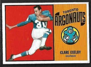 1964 Topps Cfl Football: 72 Clare Exelby,  Toronto Argonauts