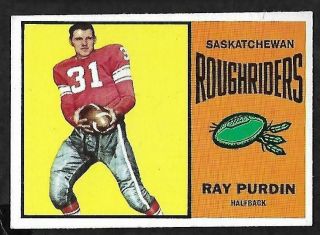 1964 Topps Cfl Football: 60 Ray Purdin Qb,  Saskatchewan Roughriders
