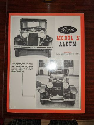 Ford Model A Album Clymer Publications 12th Printing 1973 2