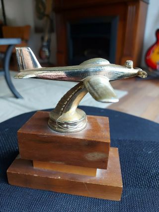 VTG 1972 1st Solo Flight Trophy Award Metal Topper Airplane 3