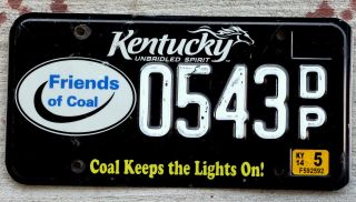 Kentucky " Friends Of Coal " License Plate Trump Knows " Coal Keeps The Lights On "