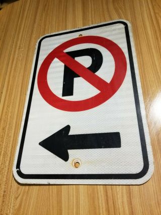No Parking Vintage Metal Street Sign