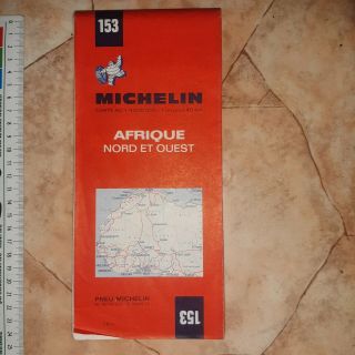 1970 Michelin Vintage Road Map 153 Afrique Africa North West Chart Plan Drive