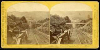 Stereoview Photograph Pennsylvania Lehigh Valley R.  R Panther Creek Plane 187 3