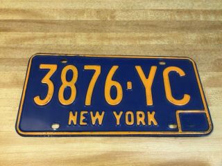Vintage 1960’s York State License Plate (3876 - Yc)