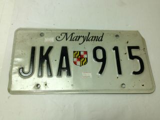 Expired 1990 S Maryland License Plate Jka 915