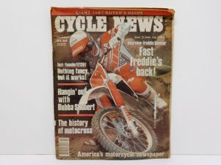 Cycle News Newspaper January 7/14,  1987 - Yz125 - Bubba Shobert Freddie Spencer