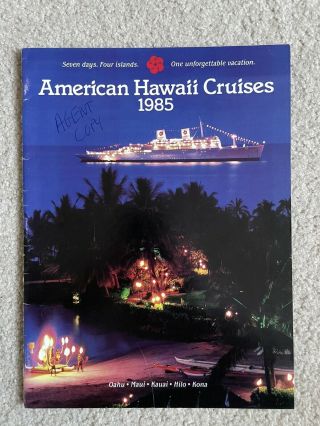 1985 American Hawaii Cruises Ss Independence & Ss Constitution Cruise Brochure