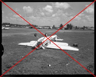 075 - 4x5 B&w Aircraft Negative - Convair L - 13 (reg Unknown) Accident