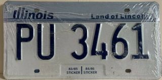 Pair (2) Illinois 1980s License Plates