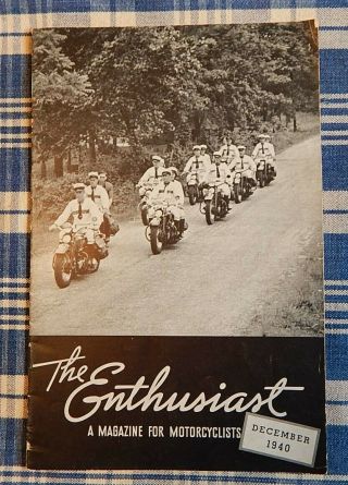 The Enthusiast,  Harley - Davidson,  Dec.  1940 – Gd,  Cond.