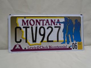 Lewis & Clark Bicentennial Montana License Plate