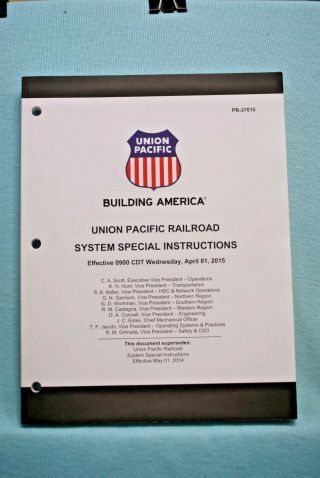 Union Pacific - System Special Instructions - April 1,  2015