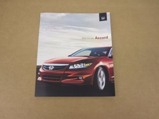 2012 Honda Accord Sedan Coupe Lx Ex Se Sales Brochure Dealer Literature