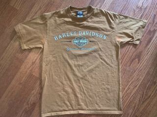 Vintage Twin Cities Harley Davidson Tee Shirt Minnesota Orange Mens Size Large