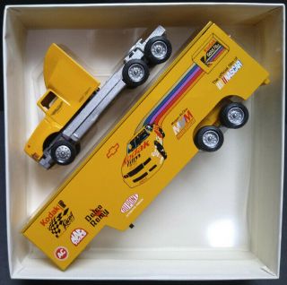 Kodak Racing Car Hauler Promotional Die - Cast Tractor Trailer By Winross.