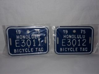 Vintage Bicycle License Plates 1970 