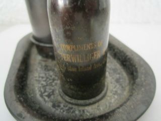 ANTIQUE 1912 CAPITOL LIGHTER ADVERTISING COMPLETE WITH CANISTER & TRAY 5