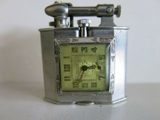 Vintage Triangle Lift Arm Watch Cigarette Lighter Rare