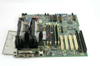 Vintage Intel N440bx Dual Slot 1 Motherboard W/ 2x Pentium Ii 400mhz & 256mb Ram