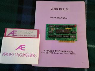 Applied Engineering Z80 Plus Card For Apple Ii,  Ii,  Iie