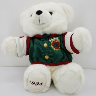 Vintage 1998 Christmas Teddy Bear Plush 20 " Stuffed Animal Kmart