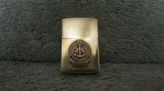Vintage Brass " Merit " Zippo Lighter Great 1985 Rare